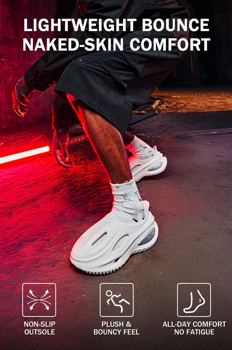 YASSIA EVA Unisex Thick Bottom Lightweight Sports Slippers Casual Hollow Out Design Comfortable Breathable Beach Vacation Fashion Footwear Future Trend Outdoor Slippers