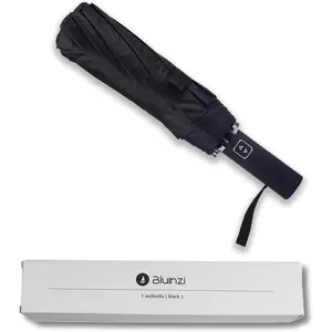 Bluinzi 46 Inch Compact Umbrellas for Rain - Travel Small Umbrella - Automatic Folding Umbrella - Windproof Portable Umbrella, Double 10-ribGift