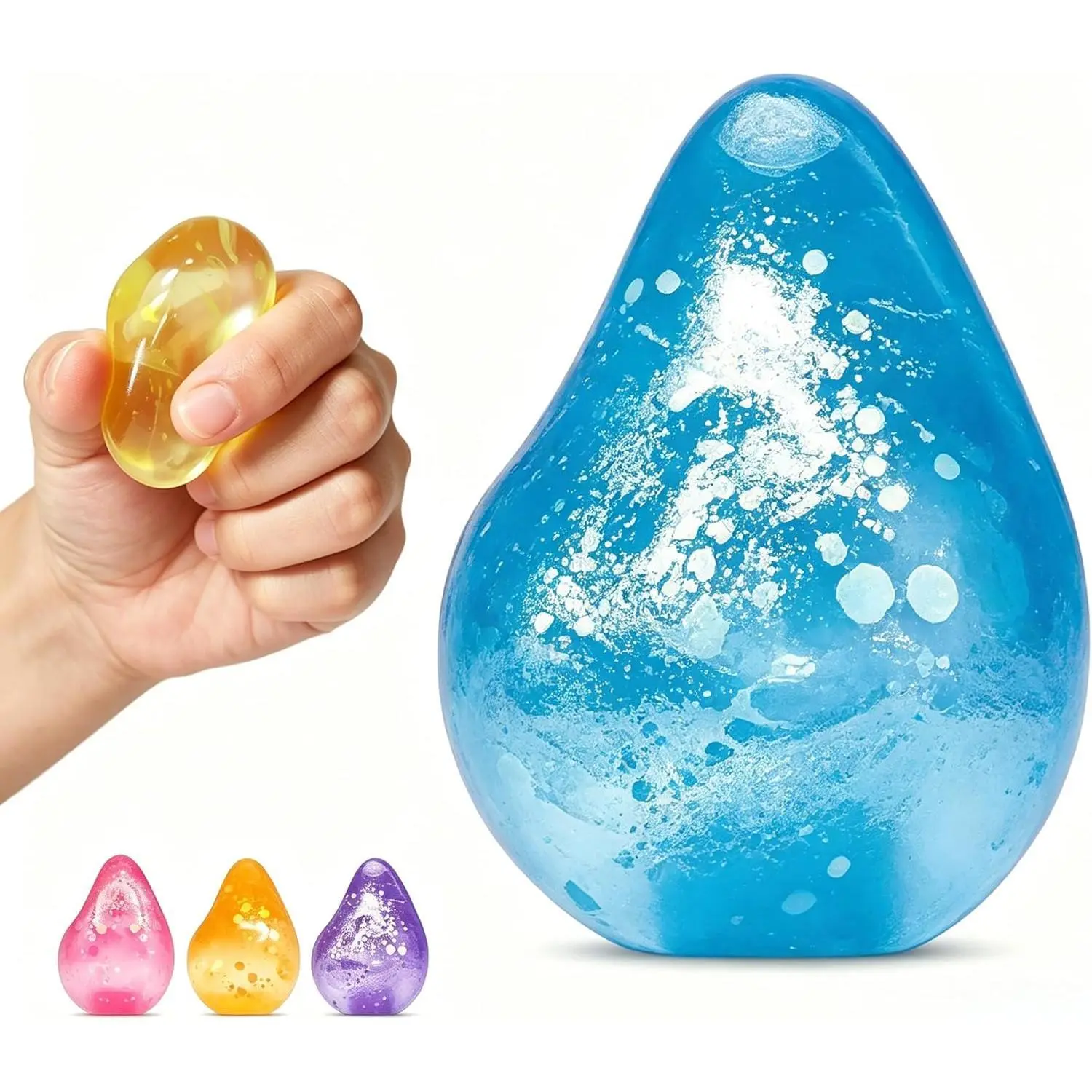 Fidget Cube Stress Relief, Anxiety Squishies, Ice Squishy Stress Cube, Sensory Toys for Kids with Autism, Calming Toys (1pack)