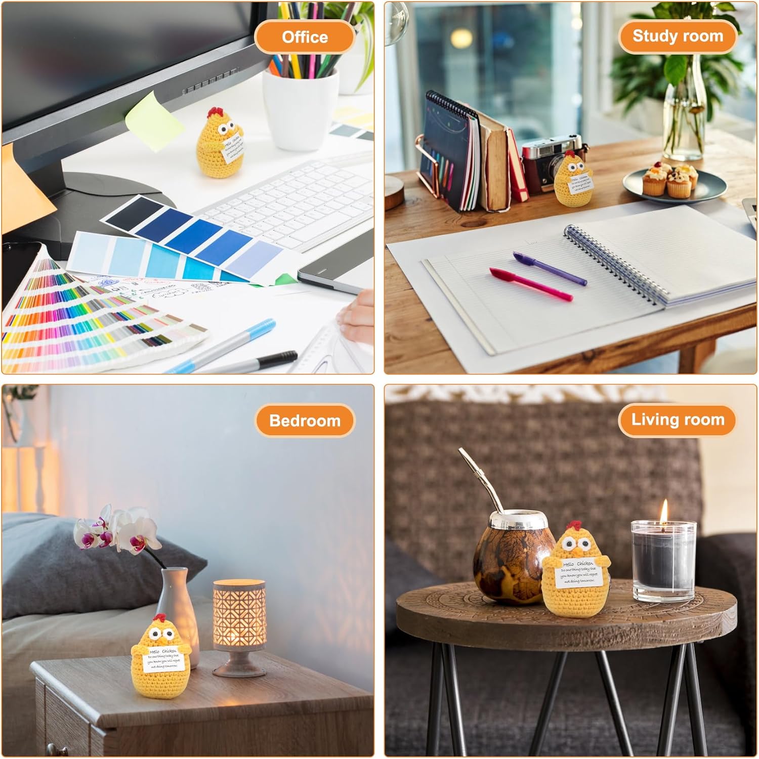 Looking for a funny and heartfelt gift? This Emotional Support Nuggets crochet chicken is exactly it! Handmade positive cheer up decor, cute tiny chicken plush ideal for birthday presents and emotional support. Small in size but huge on love andgood vibes