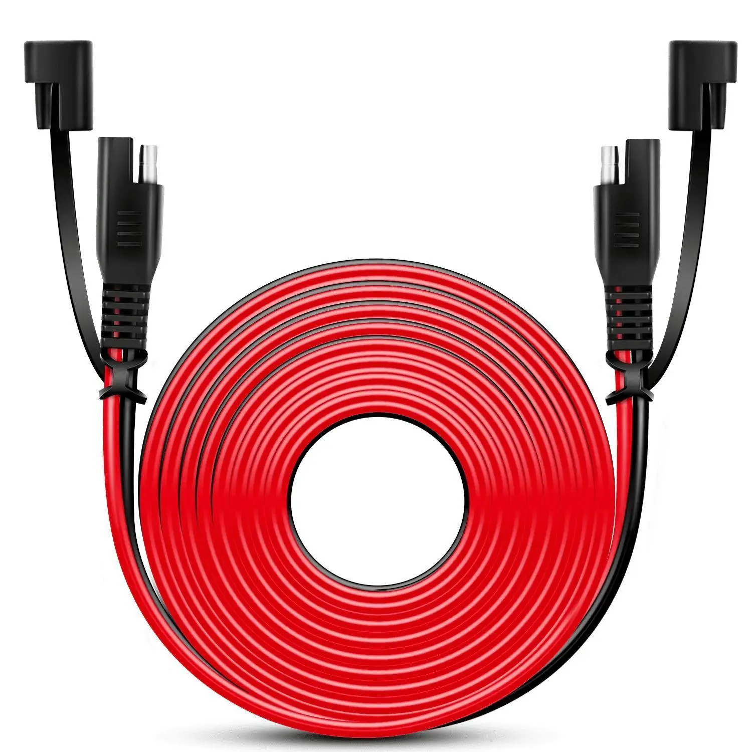 Nilight Flexible 16AWG 12FT SAE DC Extension Cable, 2-Pin 100% Copper Wire Harness With Dust Cap, Durable, High Current Conductivity, Quick Connect/Disconnect For Battery Chargers With SAE Port, Sae Extension Cable