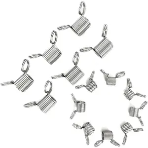 Bead Stopper Spring, Stainless Steel Bead Clip for  Making,  Beads from Falling Off, Mini Spring Bead Holder for DIY Bracelet Necklace Craft (14Pcs, 8 Small & 6 Large)