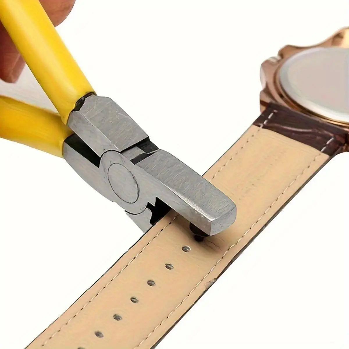 Hole Punching Pliers, Professional Smooth Hole Puncher Leather Punch Tool for Watch Straps, Belts, Shoelaces, Sandals and Tags, Hand Tool, Hole Making Tool