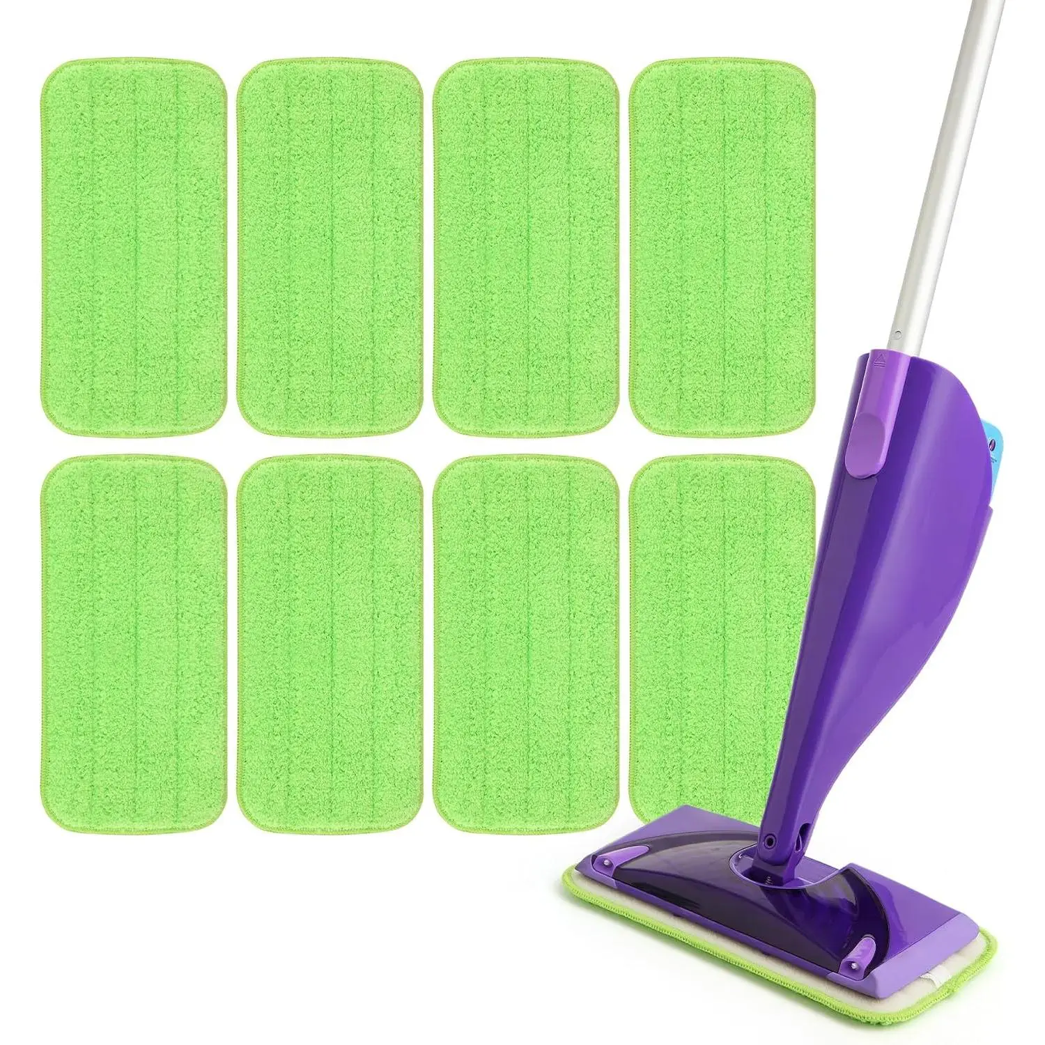 Mop Pads Refills for  WetJet, 8 Pack Microfiber Cleaning Pads 11.5" x 5.5", Washable Wet & Dry Mop Heads for Hardwood, Tile, Laminate Floors,  Pads