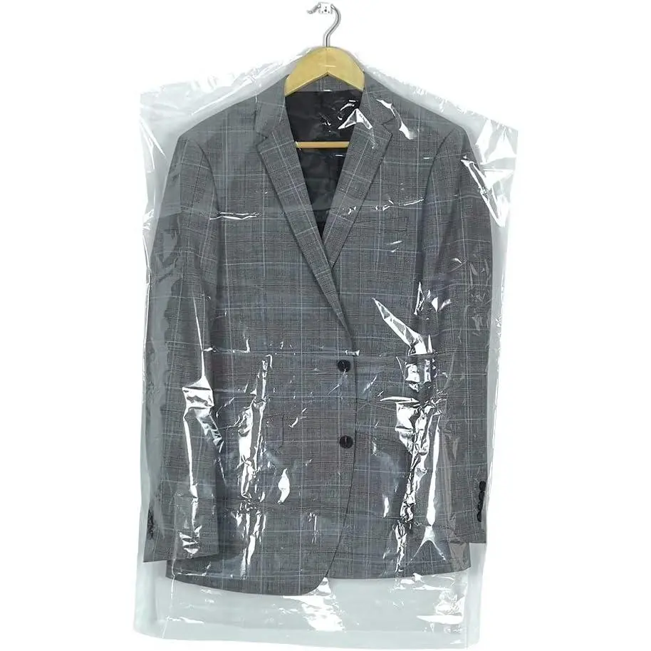 10 count Transparent Plastic Garment Covers 35.4inch  Clothes Dust-Proof Protector Bags Suitable for  Storage Clothing Stores & Dry Cleaning Laundrette.