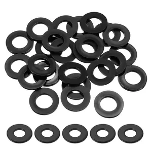 Black M8 Flat Washers 220 count Carbon Steel Zinc-Plated Washers for Screws  for Furniture Mechanical Repairs