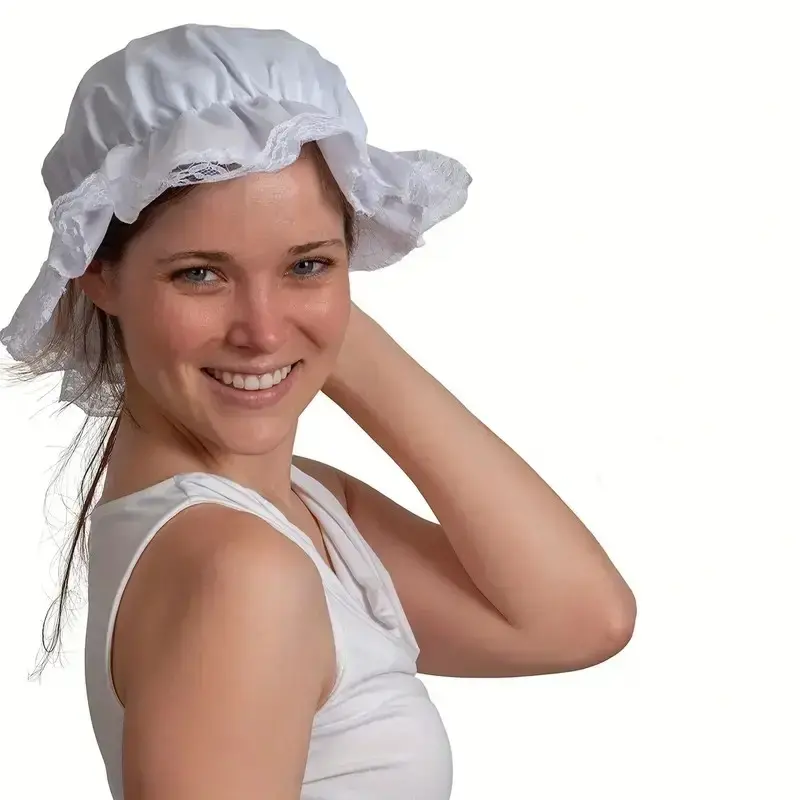 Adult Broom Hat, Grandmother Style Mop Hat, Colonial Puritan Pioneer Hat, One Size, Adult Use Only, Unique and Novel Design, High Quality Hat