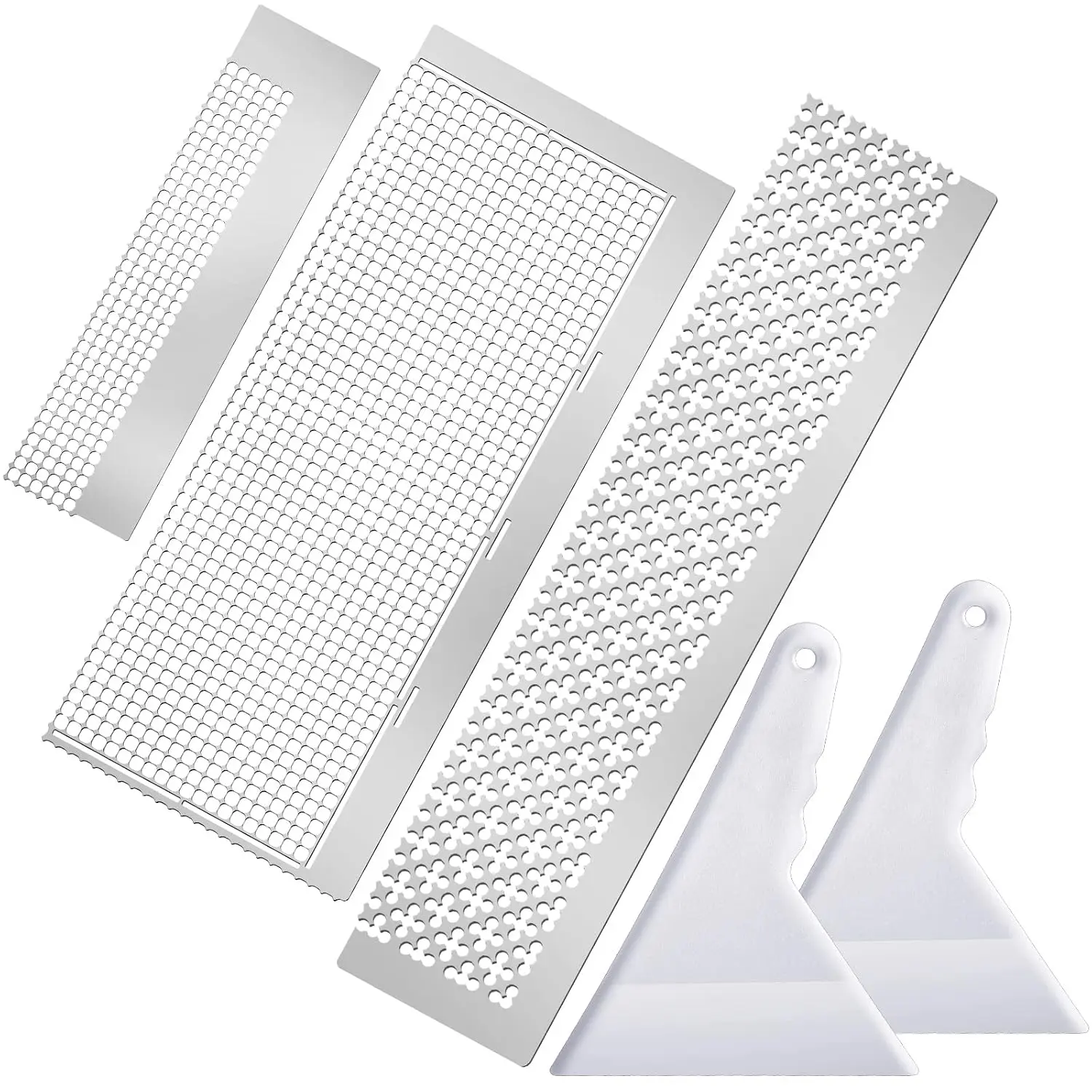 3 count Stainless Steel  Painting Ruler Steel 5d Drawings Mesh Rulers Tool 216/699/1020 Blank Grids for  Pasted Drawing Round Full Partial Drill Tools Keeps Drills Aligned