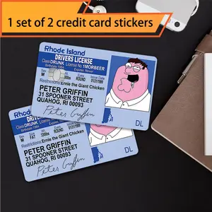 A Captivating Comic-themed ID Card Set, Including a Credit Card, Debit Card, Transit Card, Dormitory Card, and Skin Stickers
