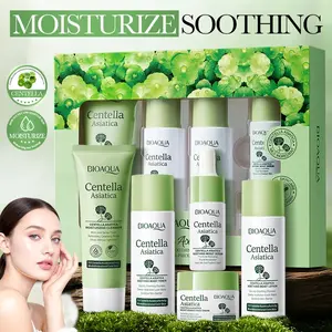 BIOAOUA Snow Grass 5PCS Skincare Travel Set| Hydrating Cleanser Toner Serum Eye Cream Gift