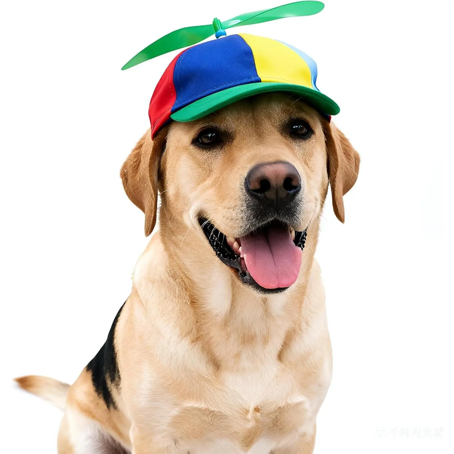 Pet Hat Accessory, Funny Helicopter Top Propeller Green Hat with Universal Fit for Dogs and Cats (Size L)