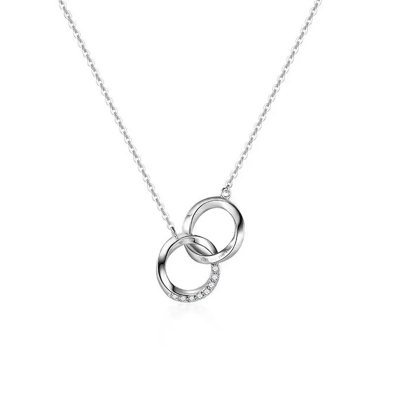 Mobius Ring Necklace for Women, Unique Design, Simple and Fashionable Couple's Accessory A10228-XL