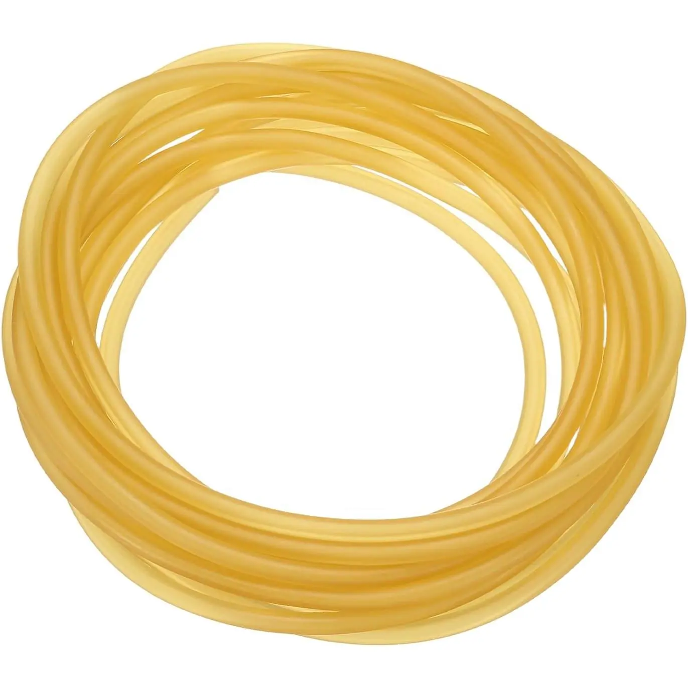 Natural Latex Rubber Tubing - 13ft(4M) Plain Yellow, 5/64"(2mm) ID x 3/16"(5mm) OD, High Elasticity Cuttable for Home & Scientific Research, Resilient Durable Laboratory Exercise Aid (1 Piece), Durability