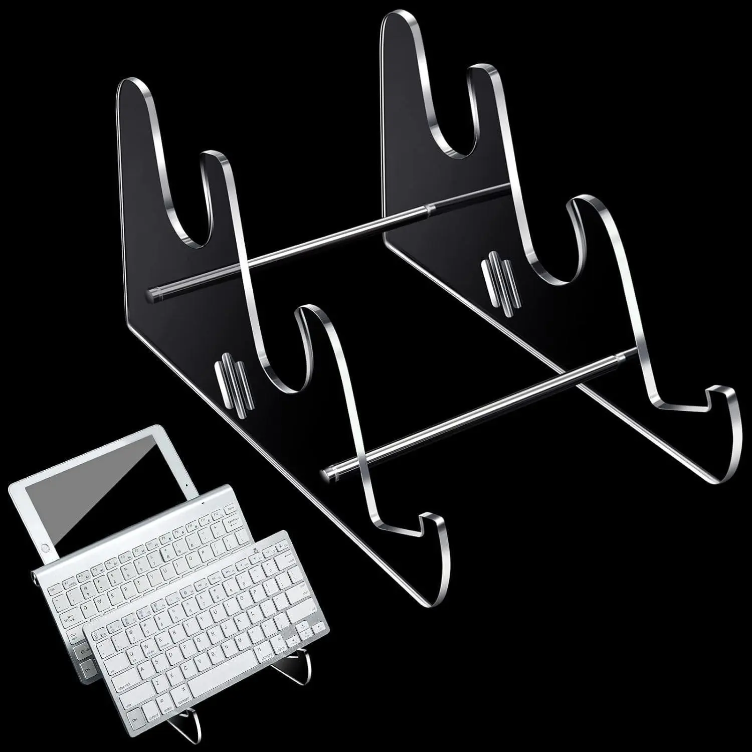 Detachable Acrylic Transparent Keyboard Stand, Computer Keyboard Holder, Mechanical Keyboard Storage Rack, Display Shelf Organizer