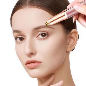Electric Eyebrow Hair Remover with LED Light, Stainless Steel Blade, Rechargeable, Painless & Anti-Allergenic Eyebrow Trimmer, Multi-Functional Facial Hair Removal Tool for Clean Skin