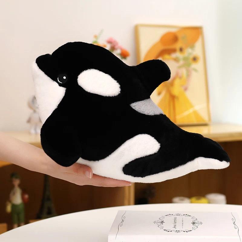Lifelike Killer Whale Plush Toys Stuffed Orcinus Orca Fish Doll Cute Shark Cartoon Soft Sleep Pillow Kids Girls Baby Gift