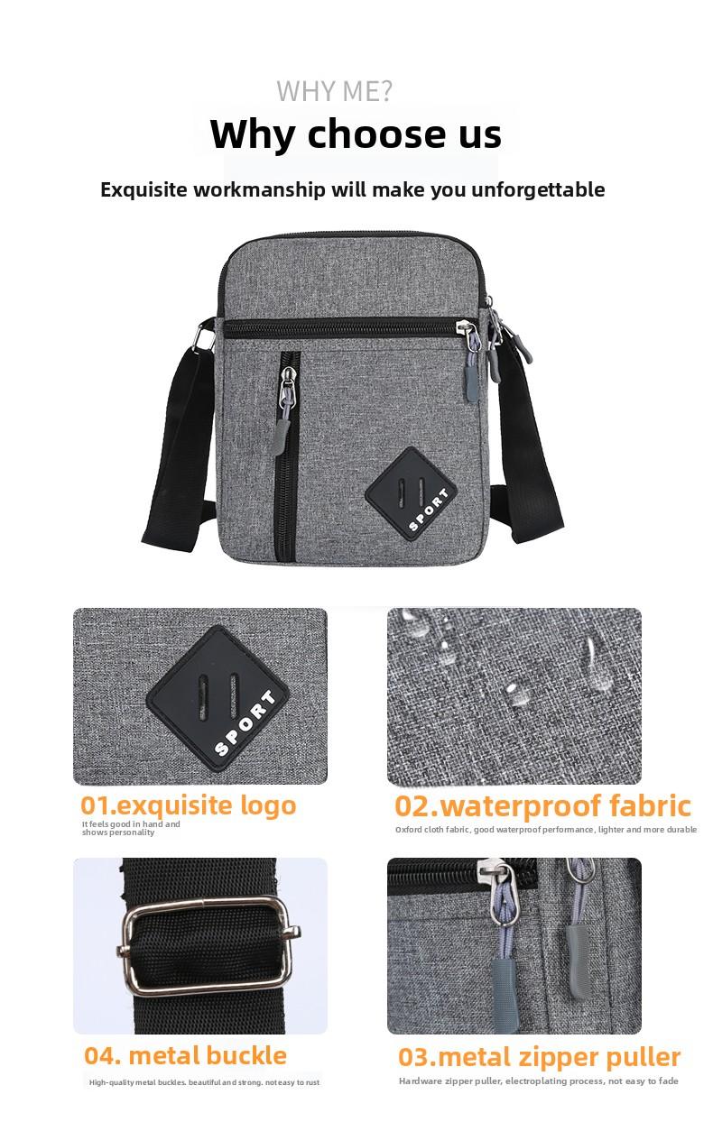 Casual Business Men Messenger Bag Version Simple Oxford Cloth Cross Body Shoulder Bag for Male Daily Use, Work, Travel Outdoors