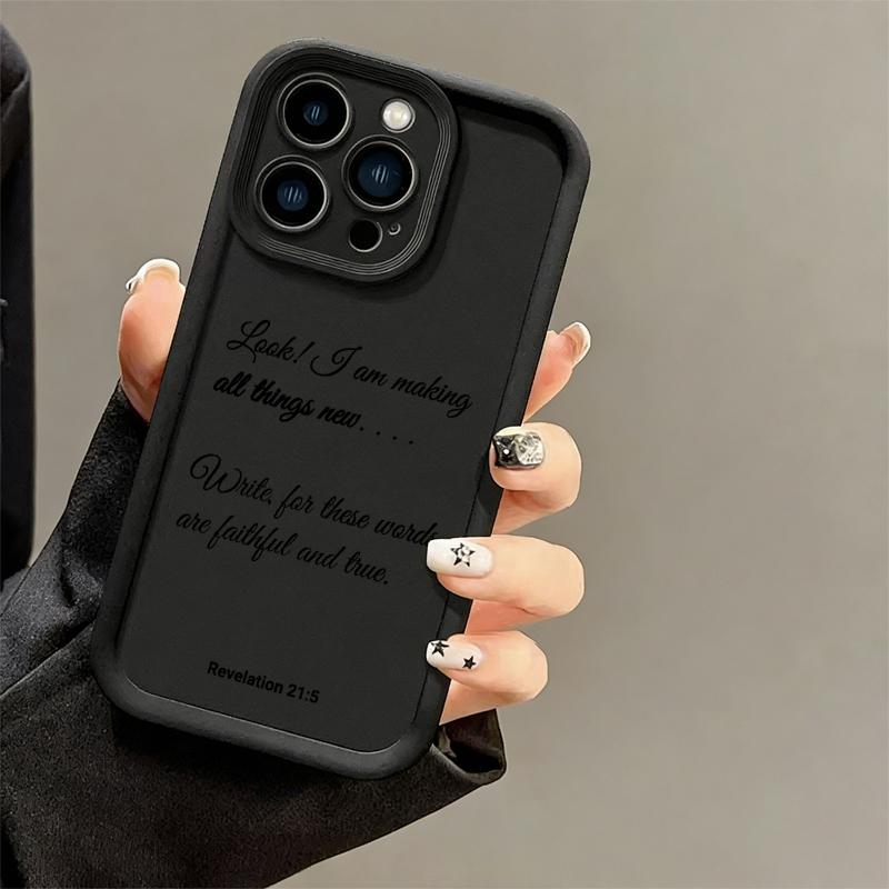 1PC Christian Revelation 21:5 All New Things Pattern Phone Case,Compatible with iPhone X/11/12/iPhone 13 Phone Case /14/15/16/17 Pro Max/Plus/Air & Samsung Galaxy,Military-grade drop protection, soft silicone, perfect gift for faith lovers.