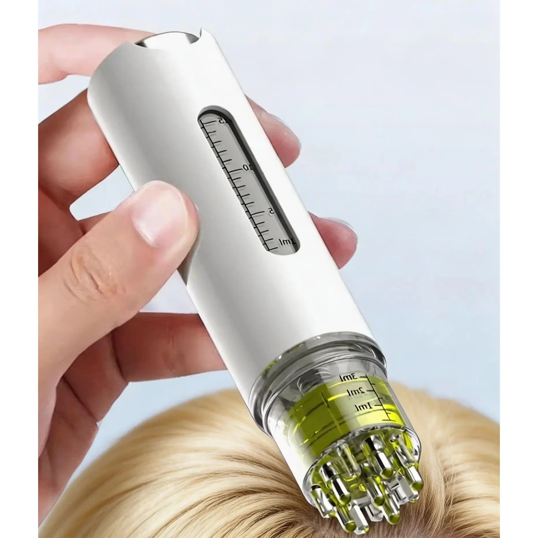 Scalp Micro Needle Massager Comb - Essential Oil Liquid Applicator, Mini Scalp Care Tool for Hair Growth, Anti Hair Loss, Portable Design with 1ml/2ml/3ml/5ml/10ml Options