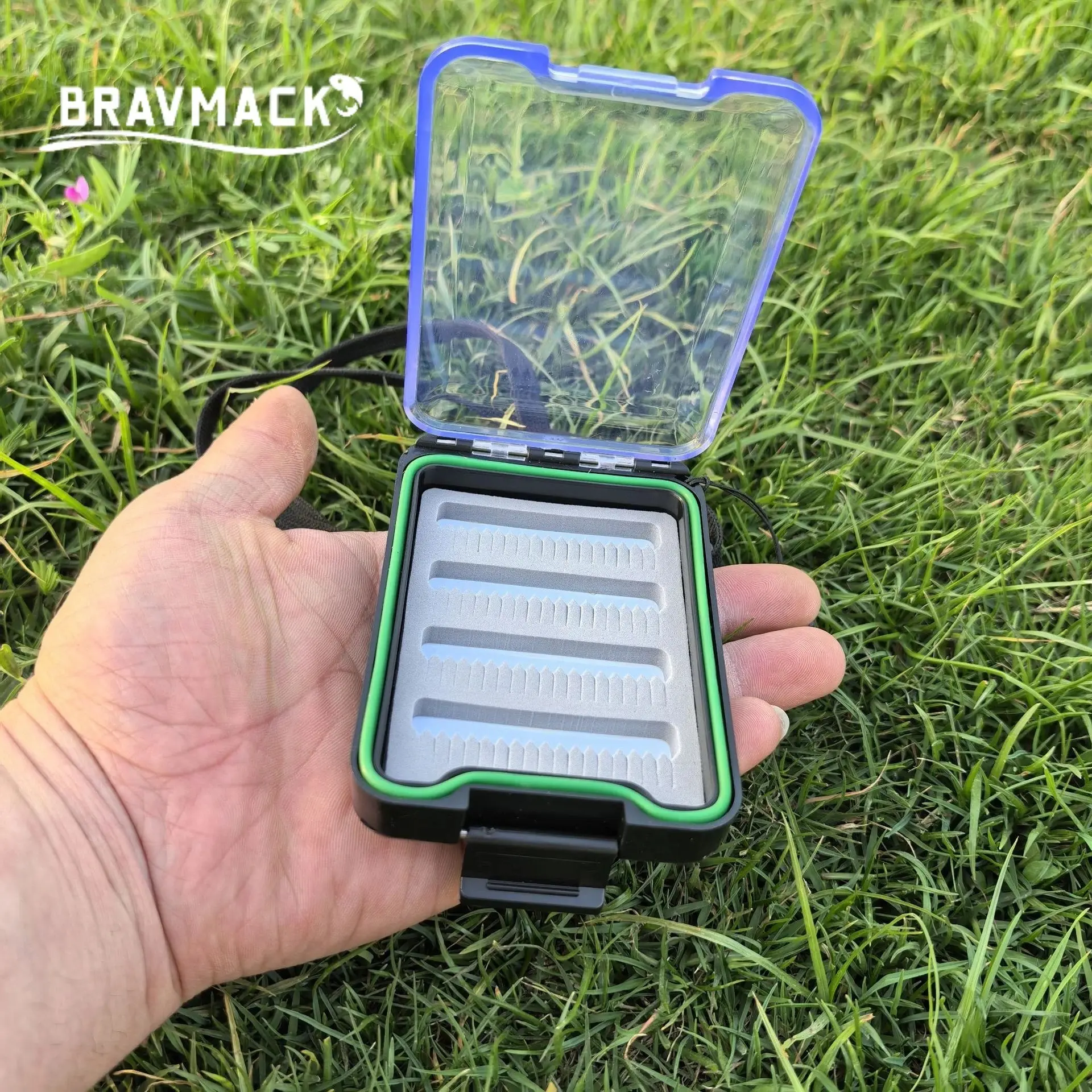 Transparent Fly Fishing Lure Organizer Box, Compact Waterproof Portable Pocket Case, Single-Sided Design for Easy Access, Fishing Tackle Box