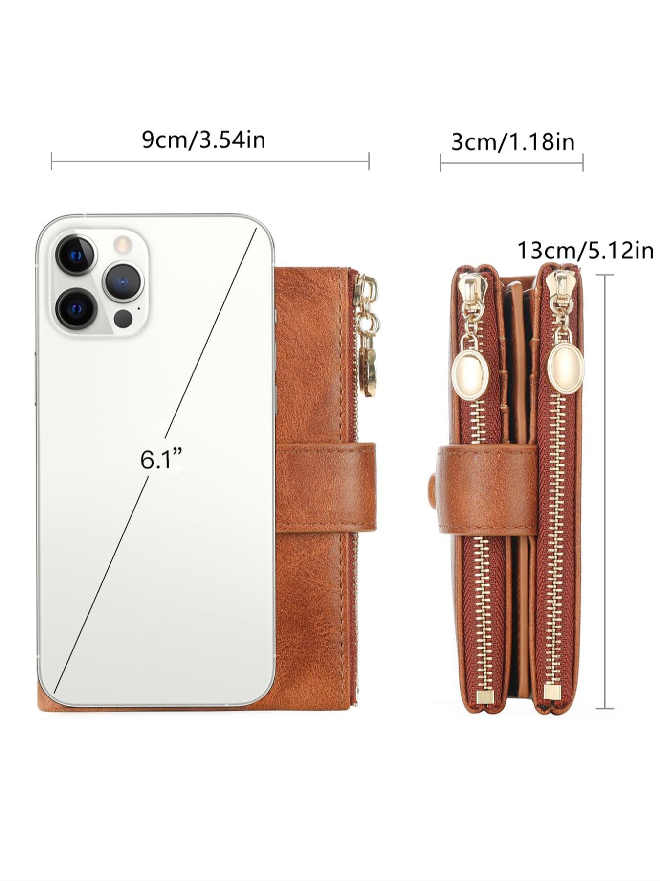 Women's Fashionable Plain Color Card Holder, Credit Card Holder, Casual Versatile Zipper Short Wallet, Trendy All-match Wallet for Daily Use