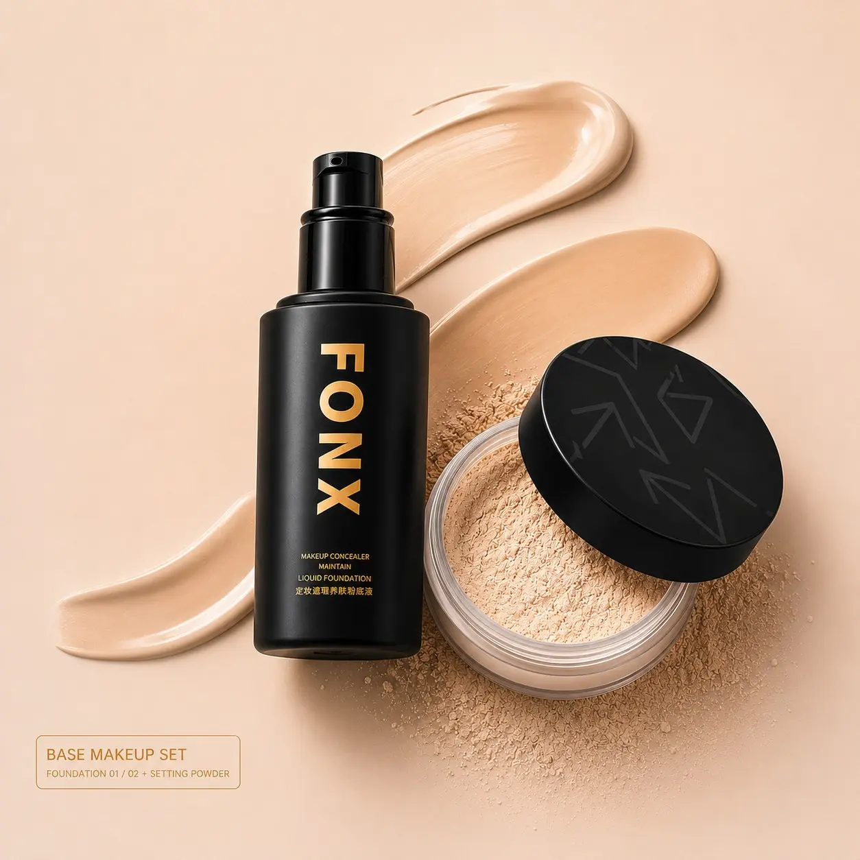 Men's Powder Cream Foundation, Long-Lasting Waterproof Bb Cream, Lightweight Breathable Concealer, Natural Finish, Quick Makeup