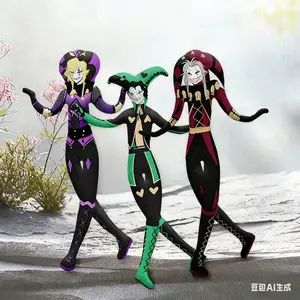 New Hot  Flexible With Body Wire Funny Anime The Freak Circus Plush Toys Lovely Pierrot Character Figure Plushie Doll Desk Decor