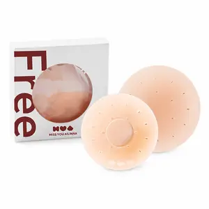 MISS YOU AILINNA Womenswear Invisible Full Coverage Silicone Adhesive Bra - Breathable, Hypoallergenic, Non-Toxic, Washable, Reusable for Dresses, Parties, Swimwear