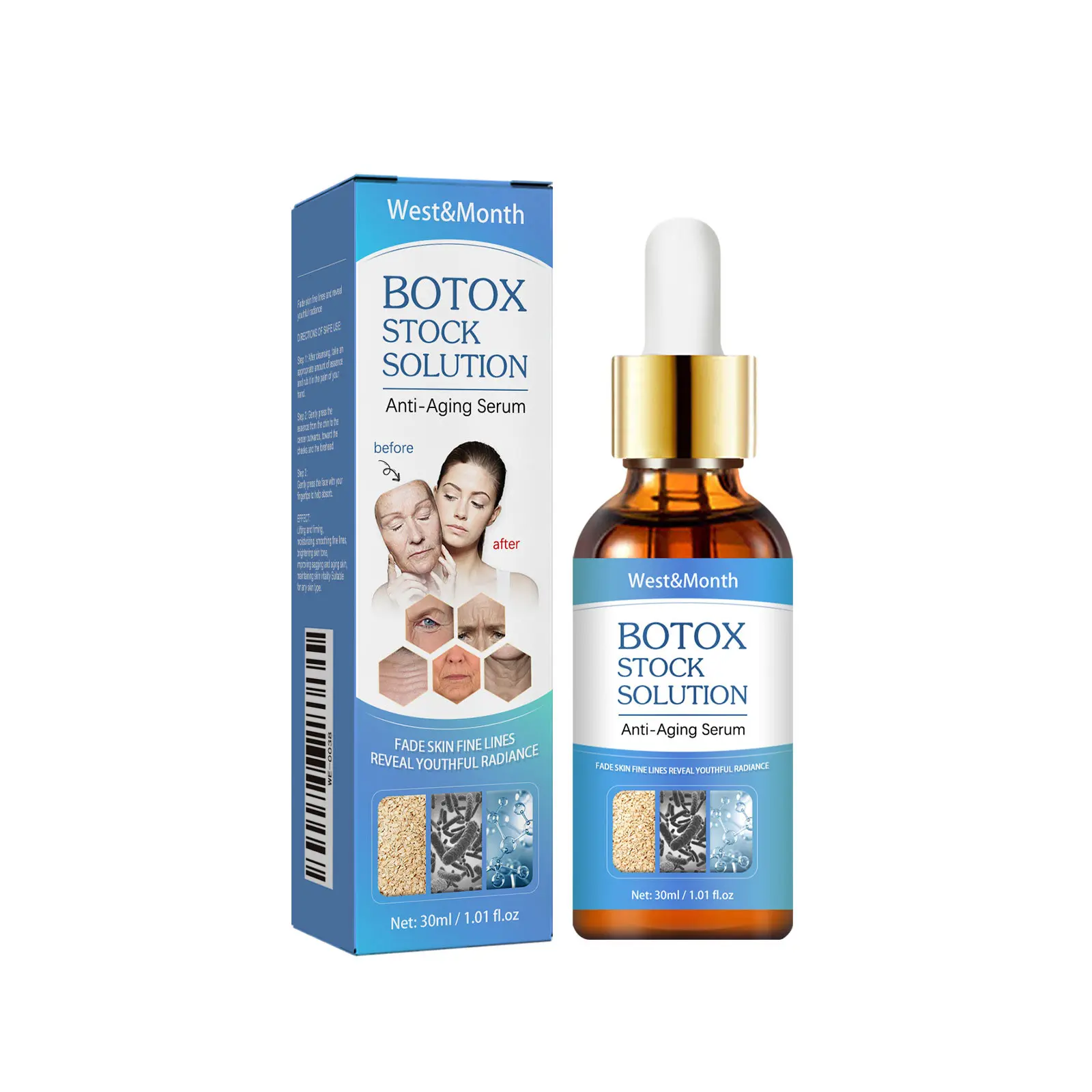 West&Month Collagen Facial Serum, Gentle Nourishing Hydrating Moisturizing Face Skin Care Essence