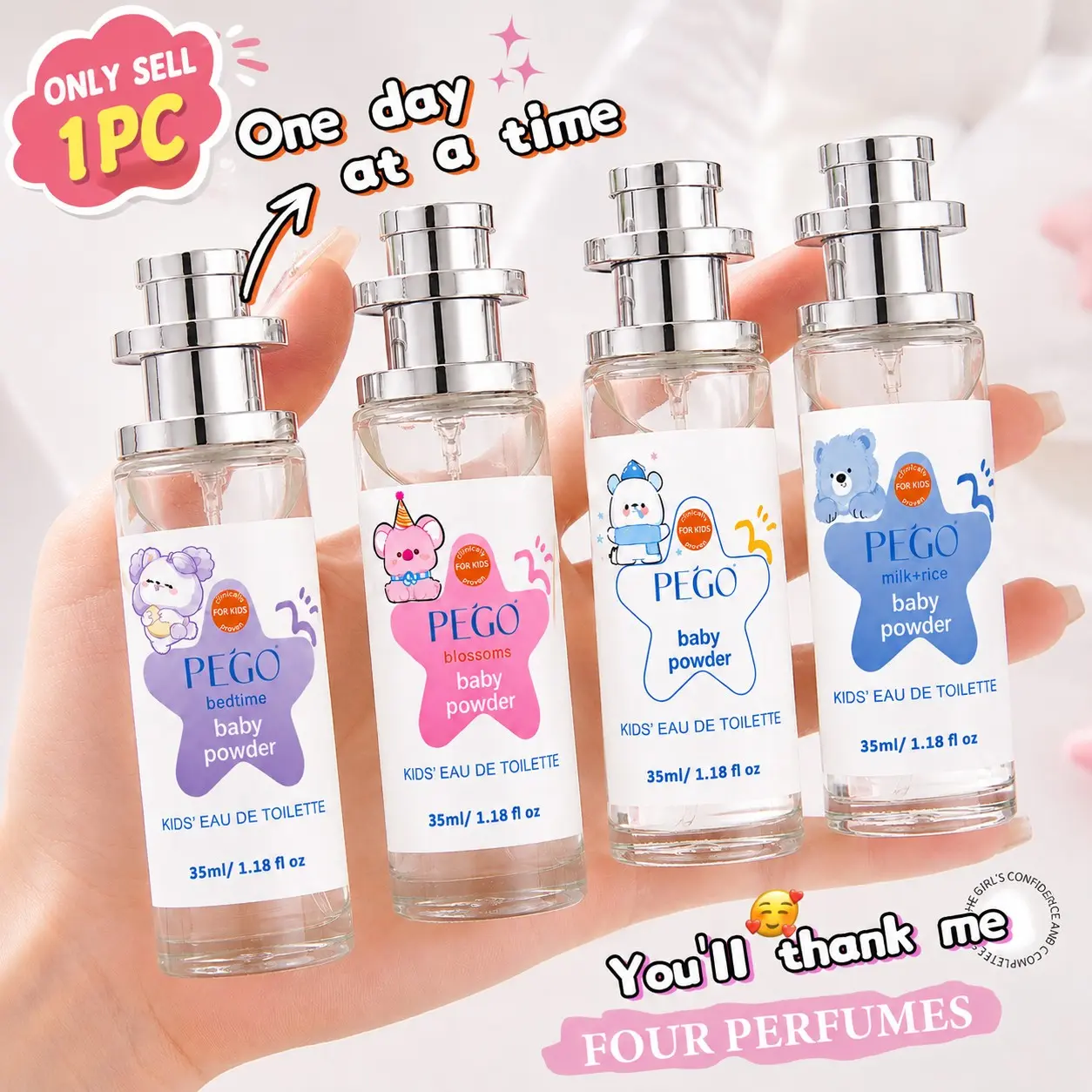 Baby Perfume Spray Liquid 35 mL, Long-Lasting 72-Hour Fragrance, Fresh and Natural Scent, For Daily Use and All Occasions, Perfect Gift,