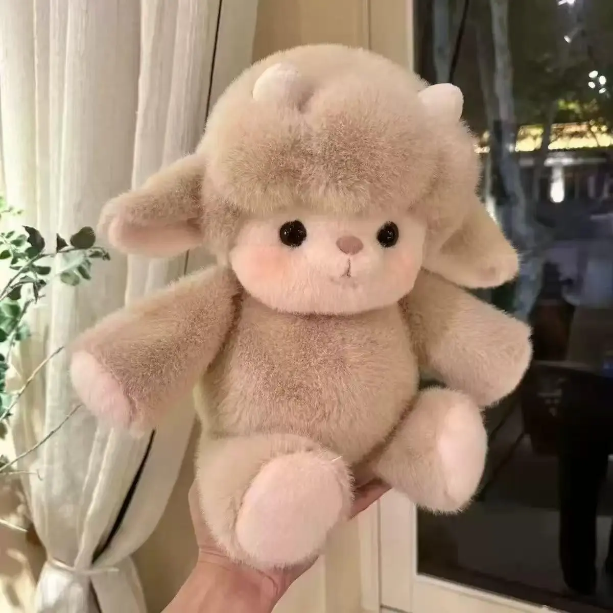 17-Inch Running Lamb Doll, Zodiac Sheep Ornament, Soft and Cute, Cute Stuffed Animal, Perfect Birthday Gift for Adults and Kids, Decorative Toy