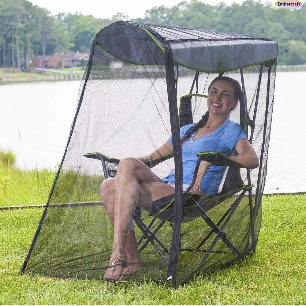 Solid Mesh Garden Bug Screen, Aesthetic Outdoor Cover for Porch & Patio with UV Prevention - Foldable, Lightweight, Includes Storage Bag