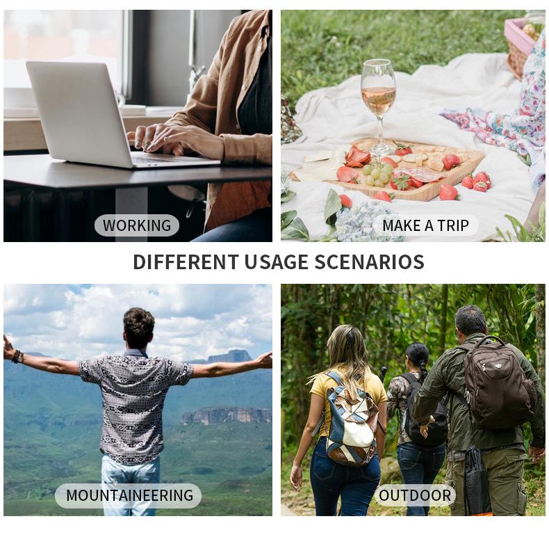 Thermometer insulated bag, outdoor fresh-keeping ice bag, large-capacity lunch bag, multi-functional lunch box storage bag, insulated picnic bag