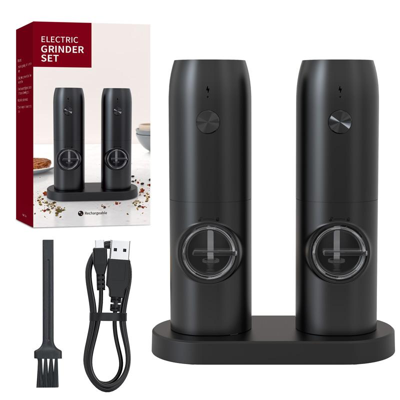 Electric Salt & Pepper Grinder Set, 1/2 Counts Battery Powered Household Seasoning Grinder, Portable Handheld Spice Grinder for Kitchen(without Battery), Gift #TOP PICKS