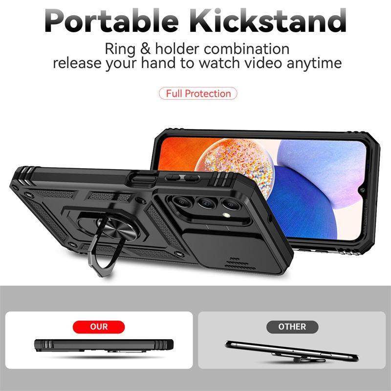 Sliding Camera Lens Protective Cover, Heavy Duty Armor Shockproof Coque Designed for Samsung Galaxy A13 A23 A33 A53 A73 A22 A32 A52 A72 5G