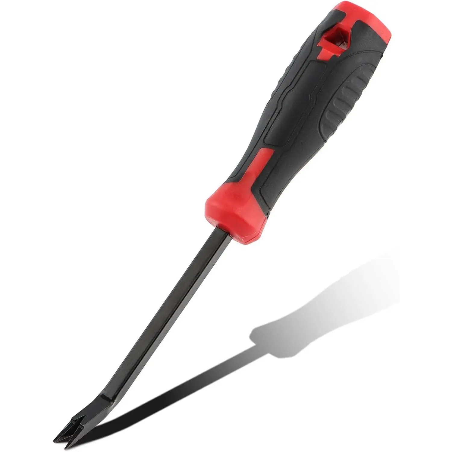 Staple Remover, Chrome Vanadium Steel Staple Lifter, 30° Leverage Upholstery Stapler Puller Lifter Tool for Carpet, , Hardwood Floors, Construction, Furniture(Color:Red)