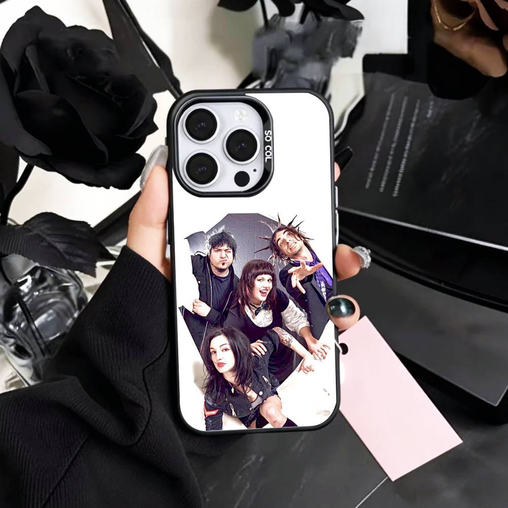 M-Mindless S-Self I-Indulgence Phone Case For iPhone17,16,15,14,13,12,11 Plus,Pro Max Colored Silver Plated Inside Cover