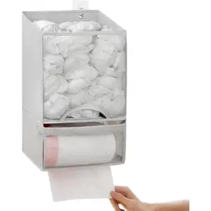 Bag Saver - Extra Large 2 in 1 Plastic Bag Holder, Durable Grocery Bag Storage, Hanging Trash Bag Dispenser Roll Organizer for Home Kitchen, Multi-Purpose for Daily, Wall Mount