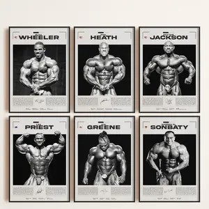 Mr. Olympia Legends Poster Set  Hardcore Gym Motivation Art Phil Heath, Kai Greene