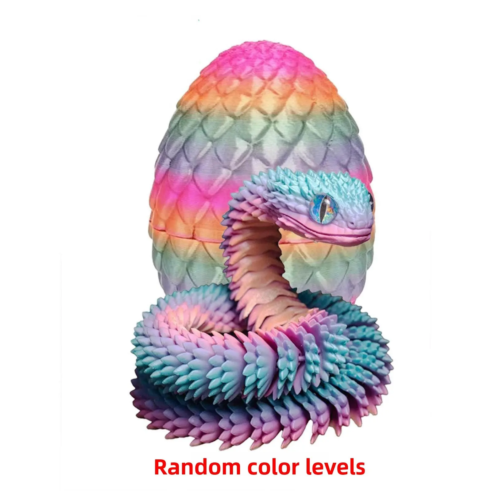 Viral 3D Printed Snake Egg Set Articulated Movable Snake Figurine Colorful Decor Collectible Gift Oddly Satisfying Fidget Toy