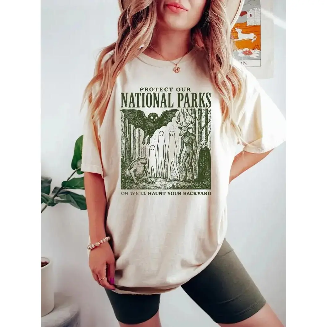 Comfort Colors Protect Our National Parks Shirt, Cryptidcore Tee, Haunt Your Backyard Tshirt, Retro National Park Sweatshirt, Hiking Gift, Comfy Outfit summerwins
