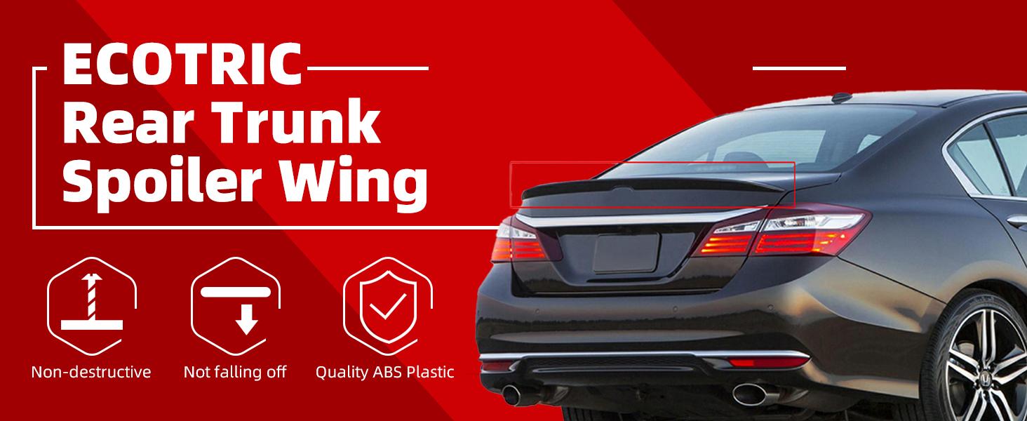 Rear Trunk Spoiler Wing Compatible with 2013-2017 Honda Accord 4 Door Sedan