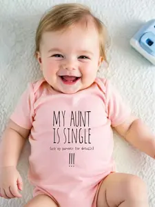 Looking for a match for my aunt online! Funny printed baby triangle rompers, stylish and cute casual outfits perfect for daily crawling and outdoor activities. Unisex newborn rompers, an ideal gift for infants and toddlers.
