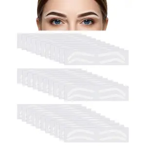 90 Pairs Eyebrow Stencils, 3 Shapes Eye Brow Stencil Tape for Shaping Women, Stuck Brow Tint Stickers Templates