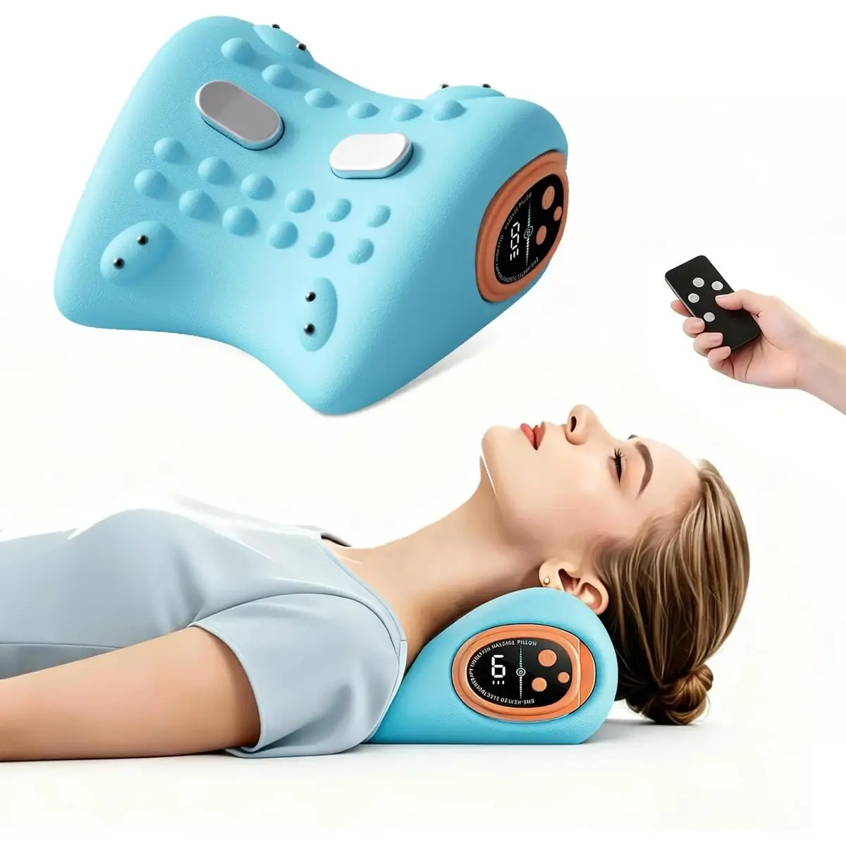 VEADONS 2026 New Upgrade Cordless  Massager, 3-in-1 Heat, Pulse & Vibration Modes, Ergonomic Electric  and Shoulder Massager, for Pain Relief & Relaxation at Home, Office, Travel, Gift Foldable Heated Full Body Massage Mat Shiatsu foot back portable hand