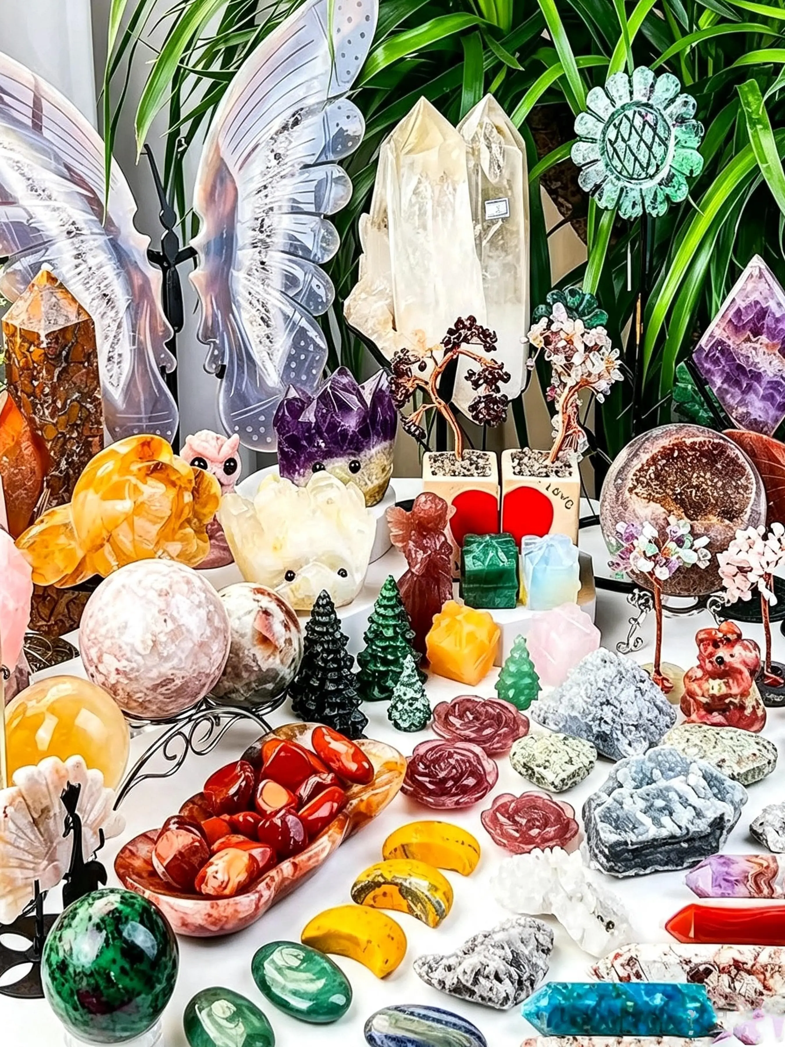 500-600g Surprise Lucky Crystal Gift Box,Crystal Centerpiece Collection - Assorted Crystal Tower, Sphere, Random Mystery Gift, DIY Creative Gifts and Specialty Jewelry Accessories, For Home Decoration Art Collection, For Crystal Enthusiasts and Beginners