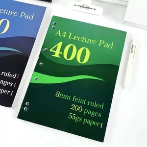 400 Pages A4 Lecture Pad, All-In-One Notebook for School and Office, Essential for Notes and Exams, Back to School Must-Have