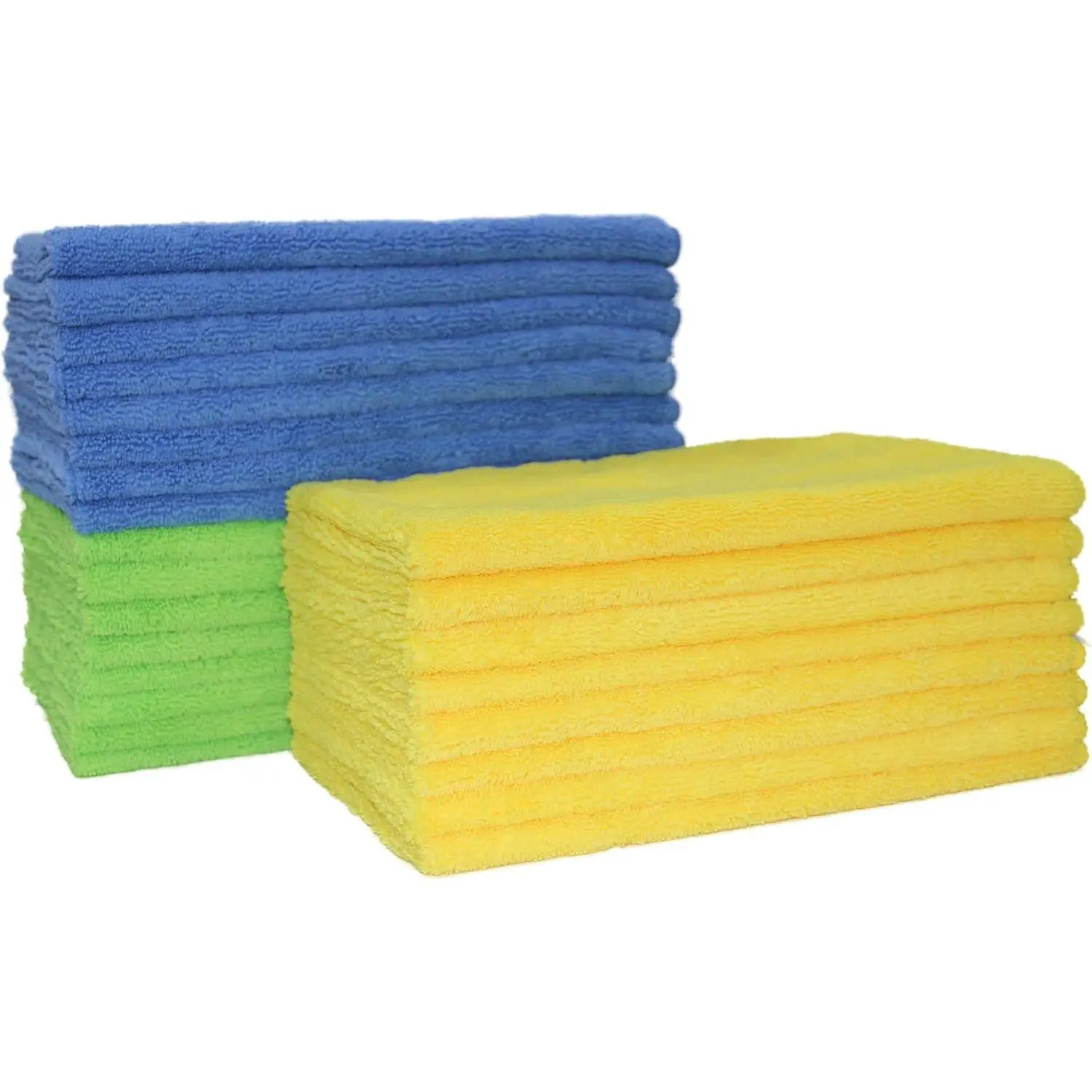 18 Packs 300 GSM Modern Absorbent Synthetic Multipurpose Microfiber Cleaning Towels, 16x24 in, Lint-Free, Quick-Dry Home Care Cleaning Cloths, Traditional, Default