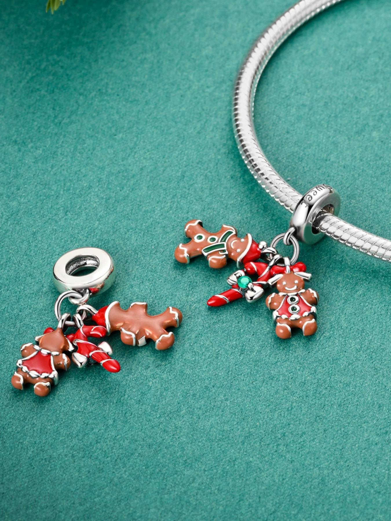 Gingerbread Man Design Pendant, Cute Gingerbread Man Charm, Fashion Diy Jewelry Accessories for Women & Girls, Trendy All-match & Exquisite Diy Jewelry for Birthday Gift