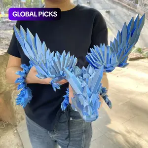 3D Printed Dragon Model, 1 Count Creative Dragon Statue Decoration, Movable Joints Dragon Model for Home Office Room Decoration, Craft Figurine, Collectible Figurine, Abstract Figure Sculpture #TOP PICKS